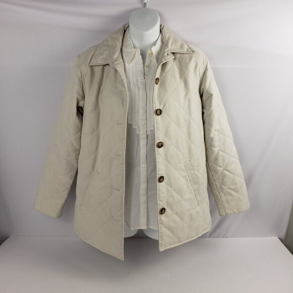 Orvis XSP Cream Off White Quilted Jacket Womens Hunter Sport Field Petite Coat - Picture 6 of 15